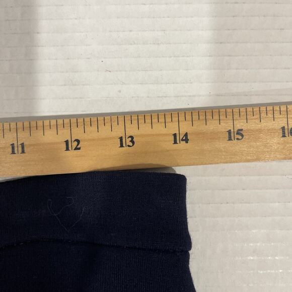 St John Pencil Skirt Womens 8 Navy Blue Knit Back Zip Flaw - Picture 10 of 12